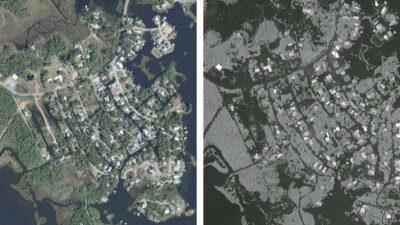 Idalia: imágenes satelitales muestran el antes y después de las inundaciones