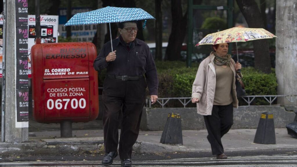 Intervalos de chubascos en CDMX