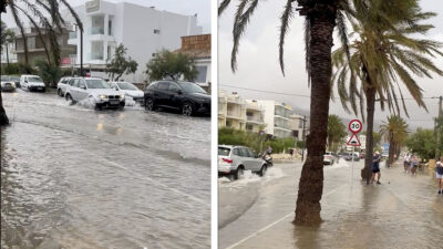 Lluvias y vientos en Mallorca provocan caos y destrucción