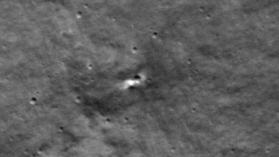 NASA observa el cráter probablemente causado por el impacto de Luna 25