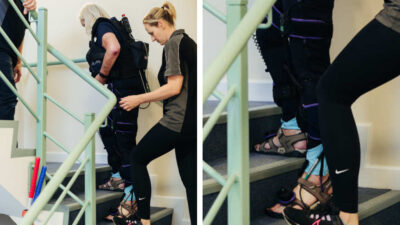 Neuroskin: los pantalones con inteligencia artificial que ayudaron a caminar a una superviviente de accidente cerebrovascular