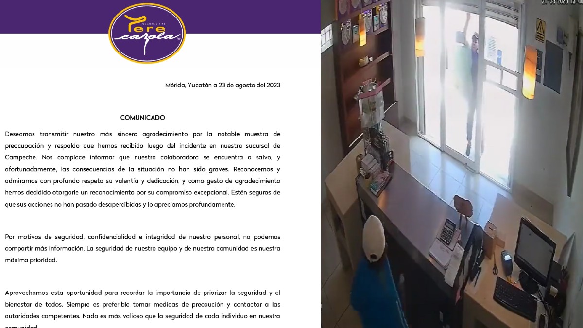 Panadería “Tere Cazola” dará reconocimiento a empleada que encerró a ladrón en sucursal de Campeche