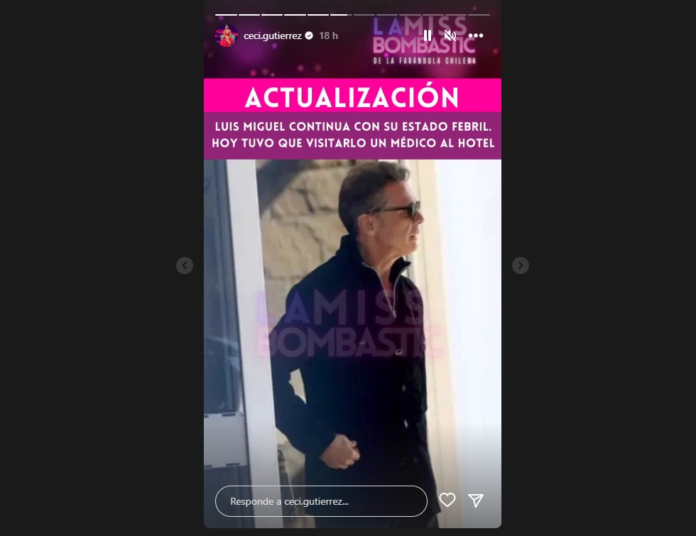 Captan a Luis Miguel tosiendo en concierto en Chile
