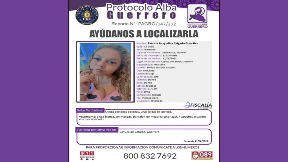Secuestran a Jacqueline Salgado, titular de Ministerio Público de Coyuca de Catalán, Guerrero