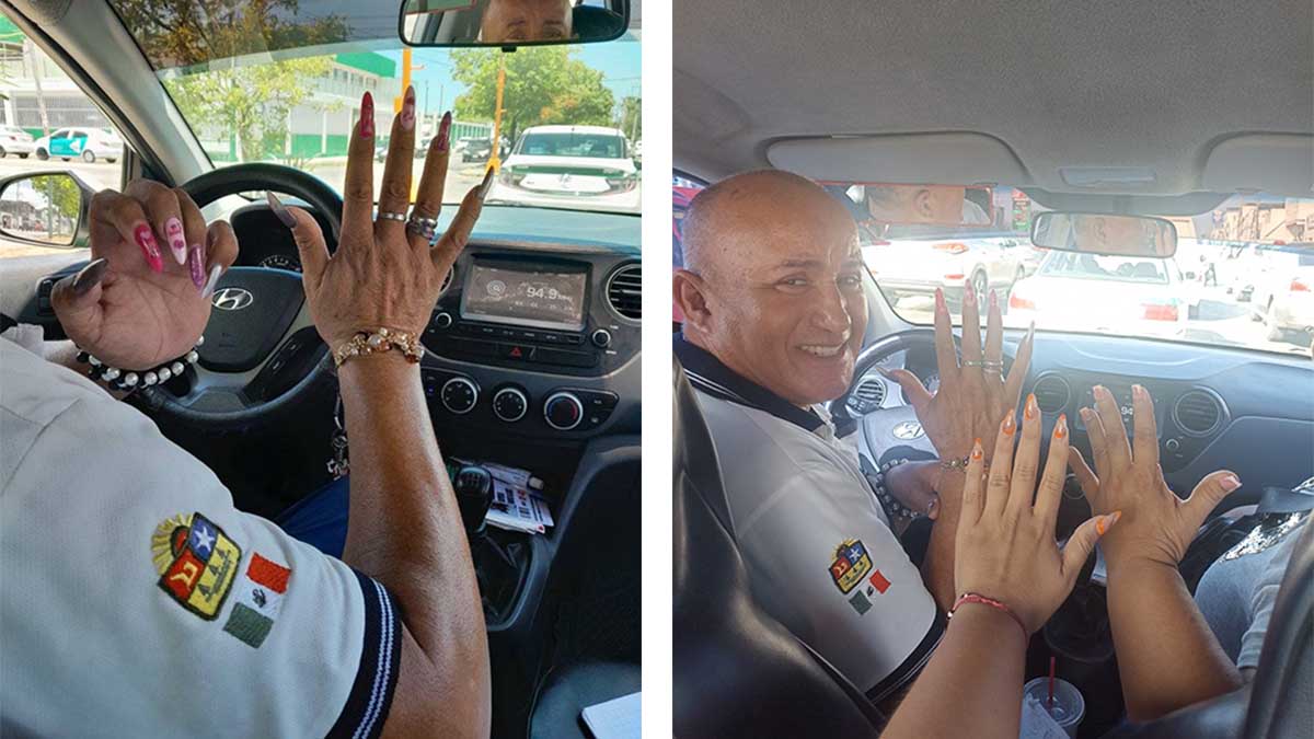 ¡Antes muerto que sencillo! Taxista con uñas largas se viraliza en Cancún