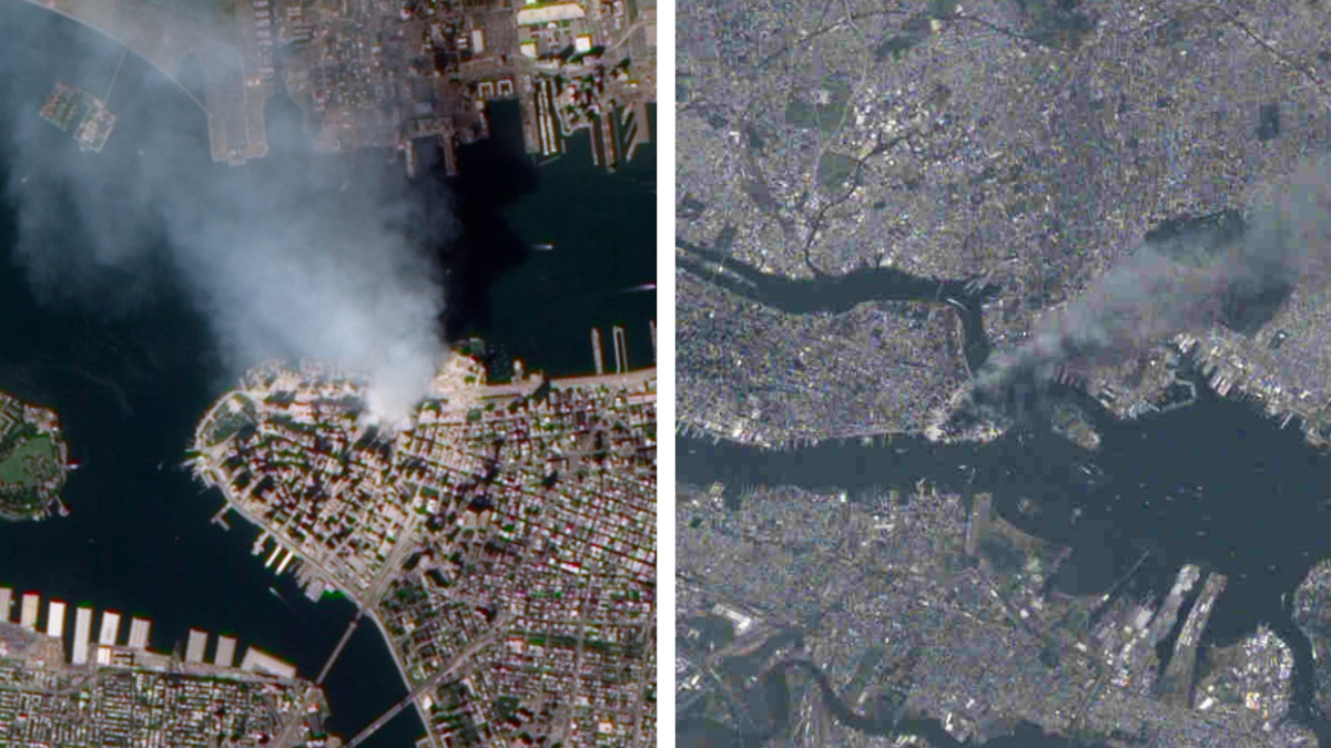 Así se vio el atentado a las Torres Gemelas del 11 de septiembre desde el espacio: impactantes fotos