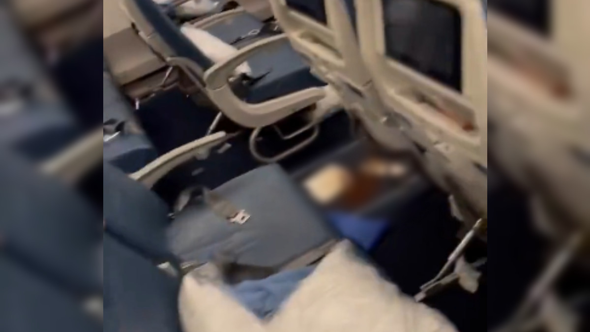 Imágenes perturbadoras: revelan video de avión que tuvo que regresar por “riesgo biológico” a causa de diarrea