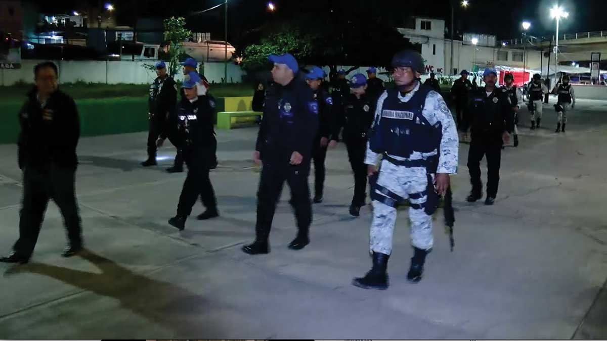 Operativo Linterna: Policías de Azcapotzalco y Guardia Nacional inhiben desmanes y delitos