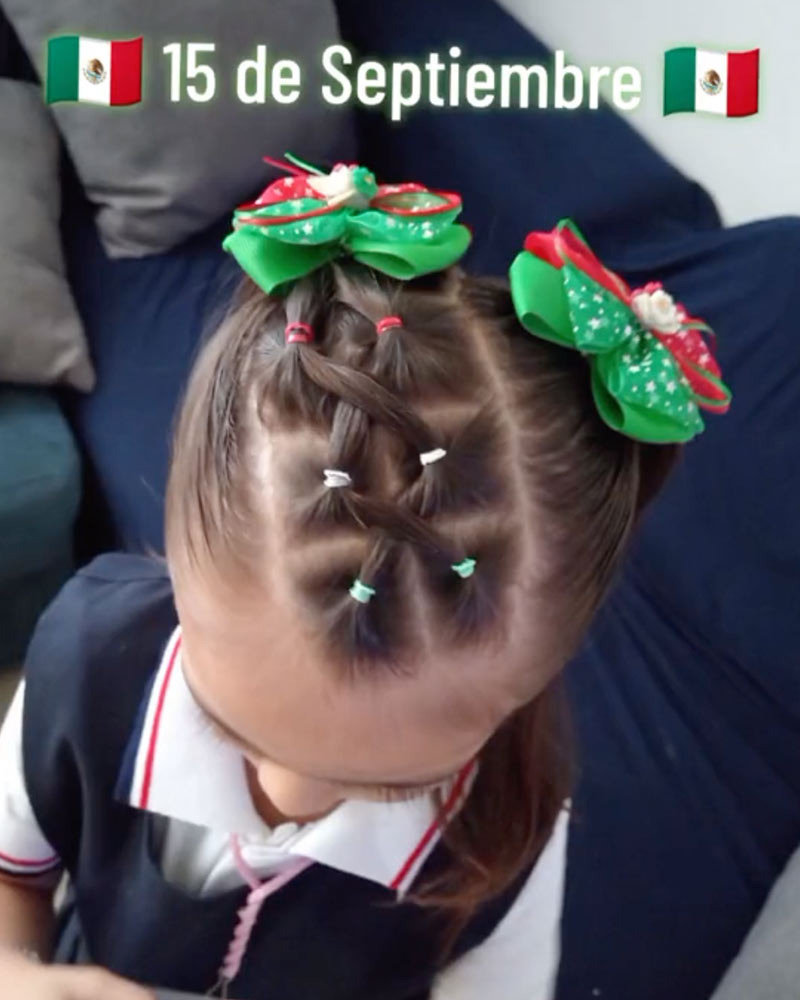 peinado de niña para fiestas patrias 15 de septiembre