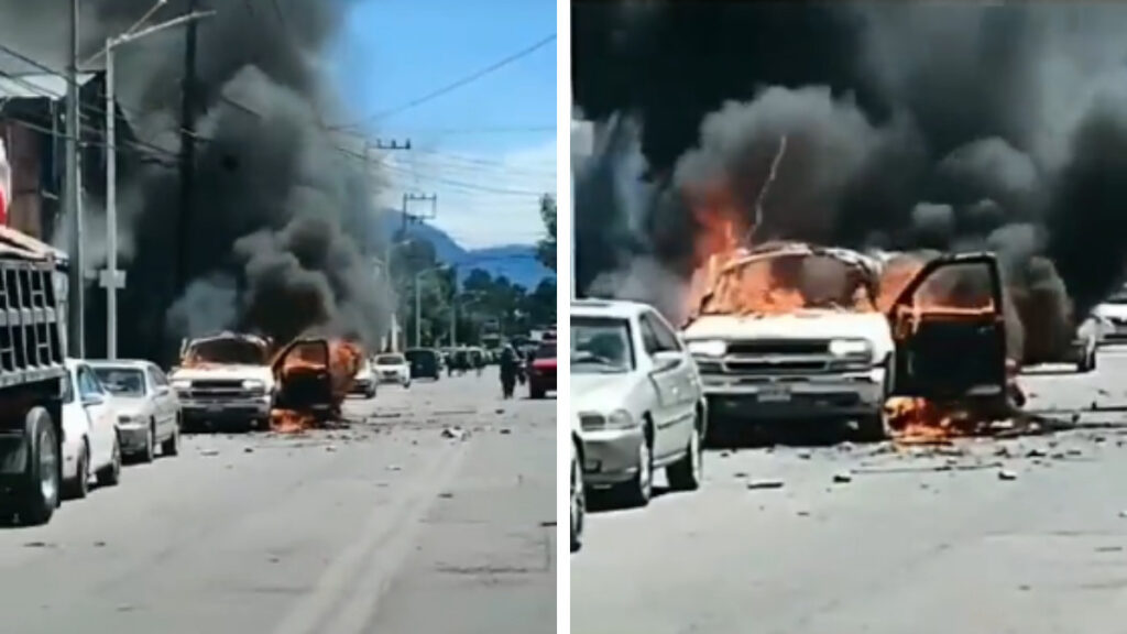 Explota camioneta con pirotecnia en Tultepec