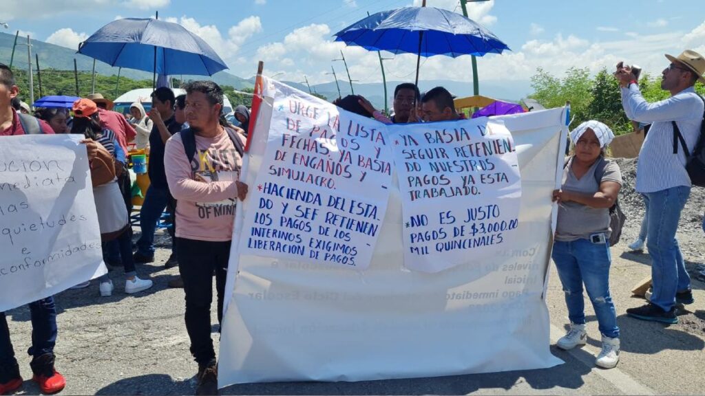Chiapa de Corzo-Tuxtla Gutiérrez: maestros bloquean tramo en Chiapas
