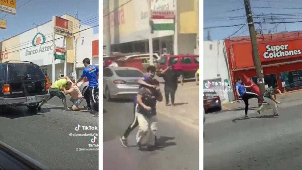 Señora es golpeada durante pelea en Nuevo León
