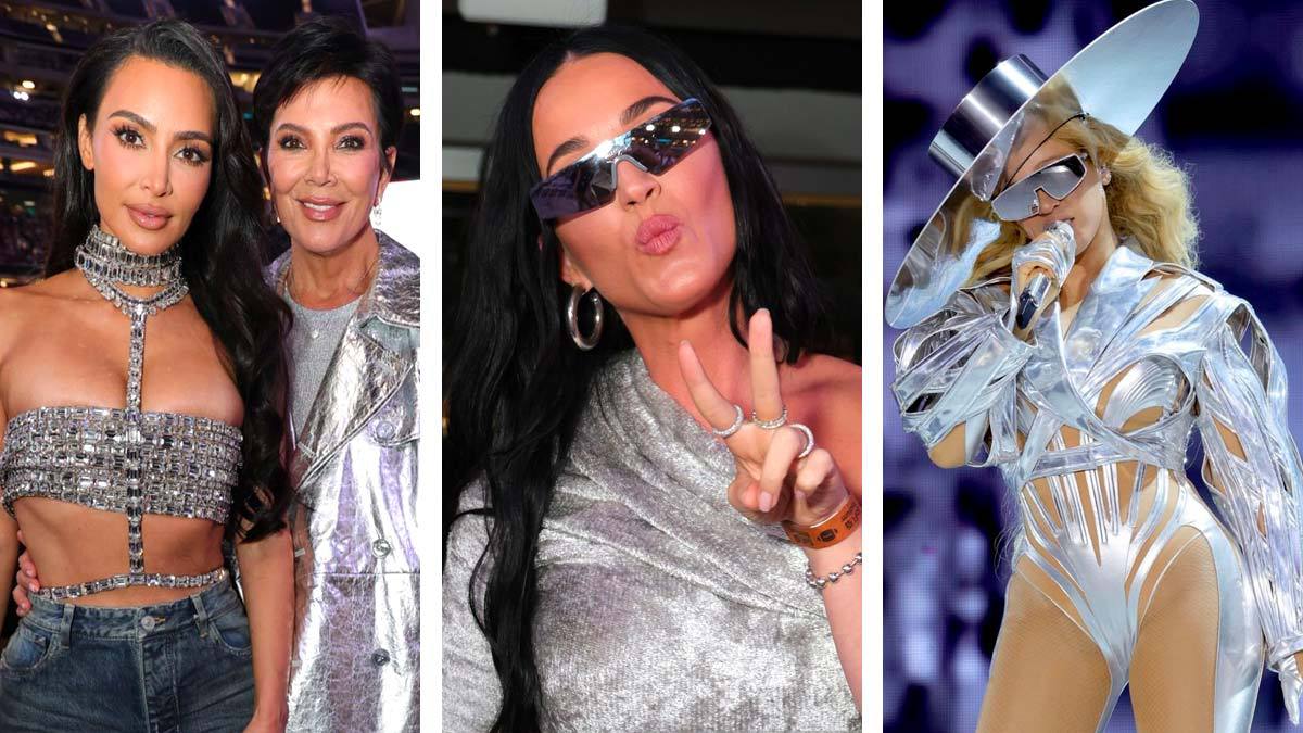 Famosos visten de plata para concierto de Beyonce, Kim Kardashian, Cristina Aguilera, Meghan Markle te mostramos su outfits