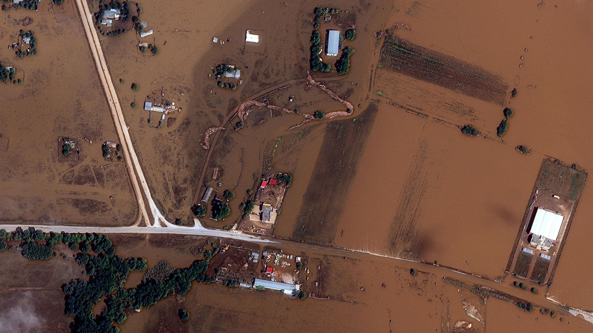 Antes y después: imágenes satelitales muestran daños tras inundaciones en Grecia