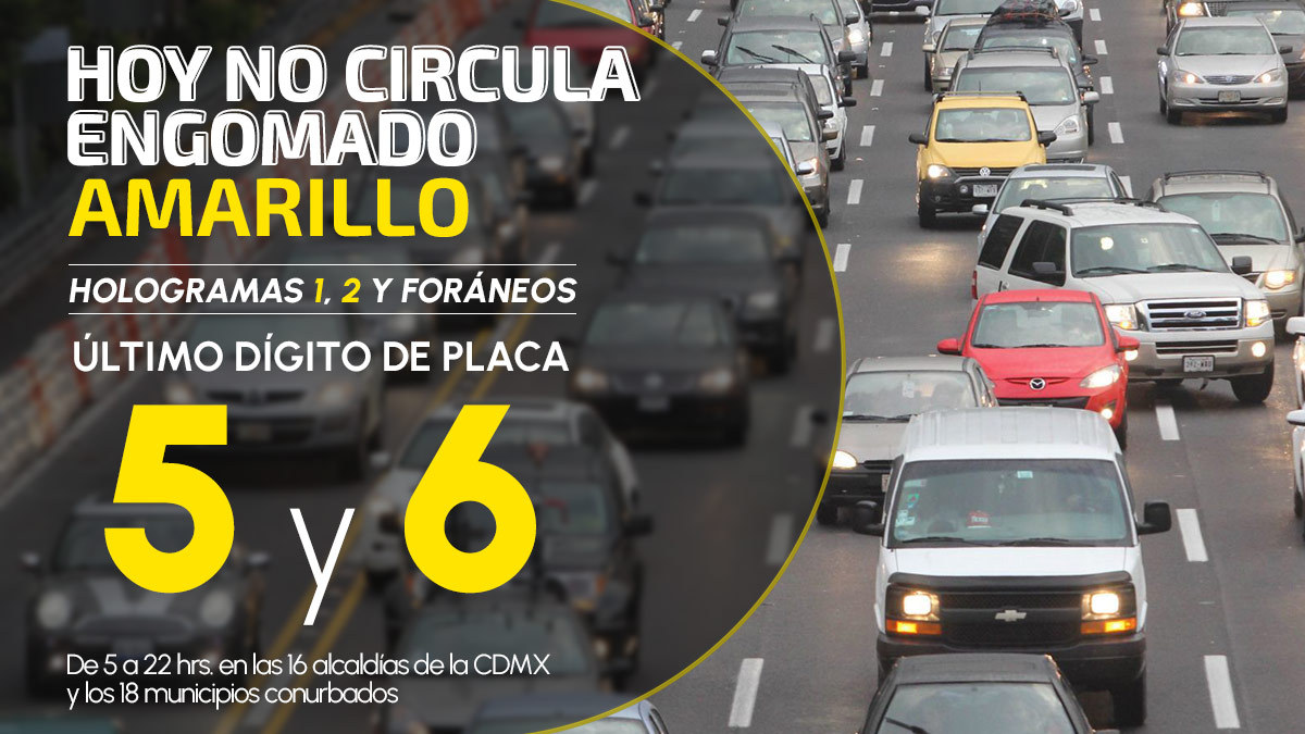 Hoy No Circula, CDMX y Edomex, lunes 6 de noviembre de 2023: ¿Qué carros no transitan?