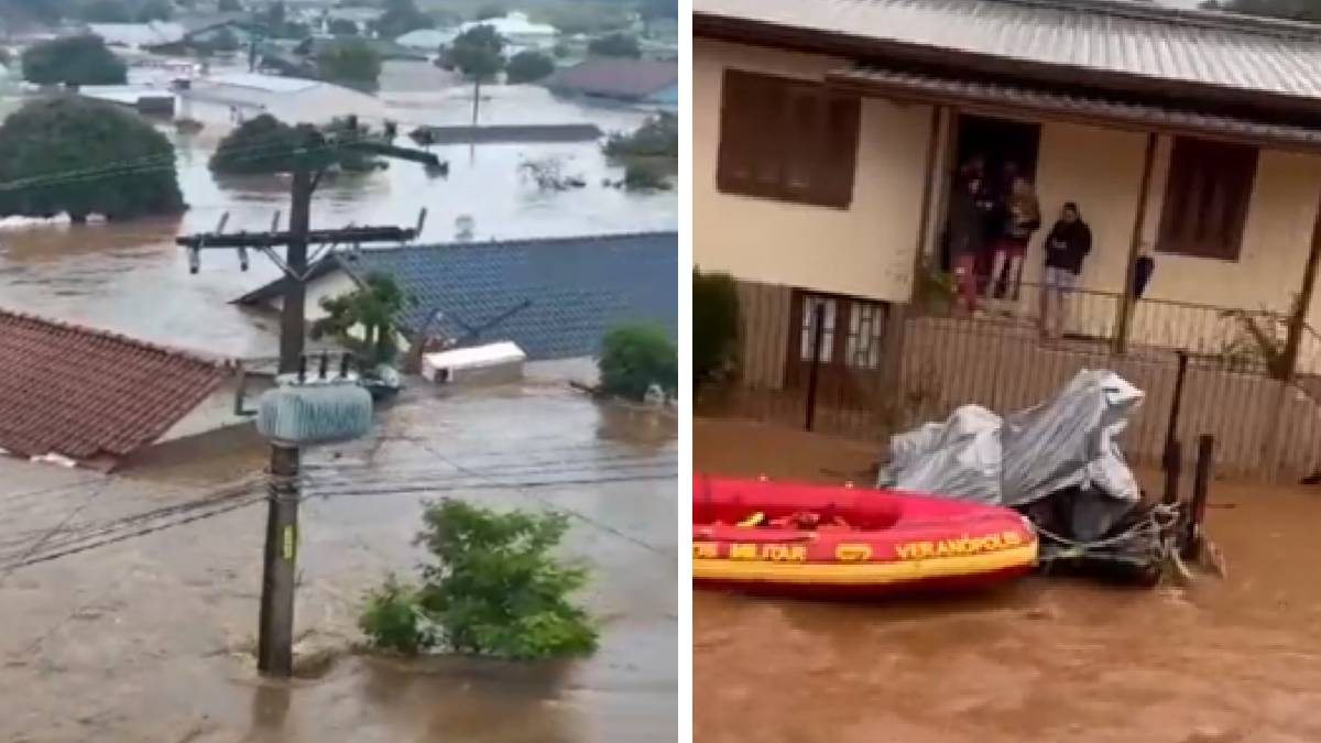¡Bajo el agua! Imágenes de la devastación en Brasil tras paso de ciclón