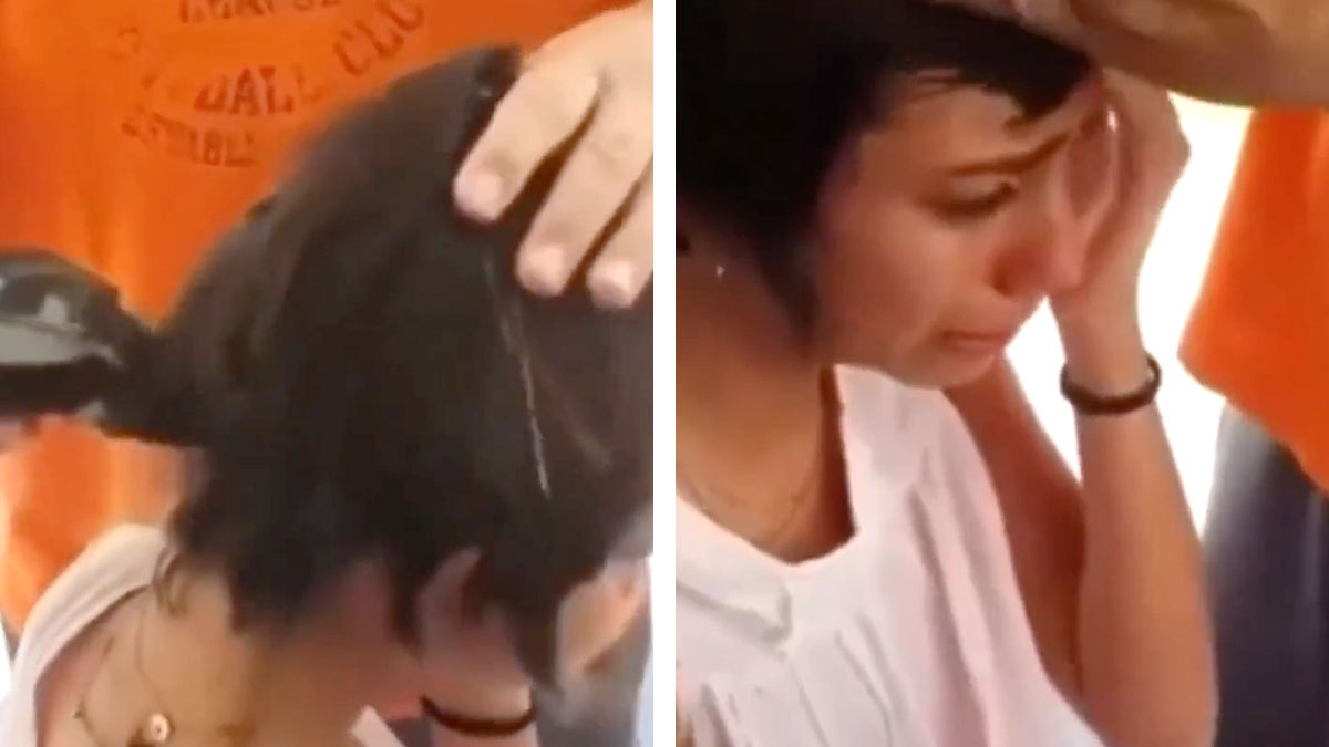 ¿Aprendió la lección? Papá rapa el cabello a hija por burlarse de compañera con cáncer