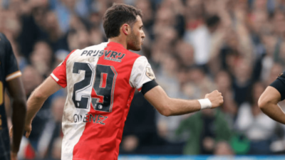 Santiago Giménez llega a 10 goles con Feyenoord en la temporada 2023-2024 de la Eredivisie