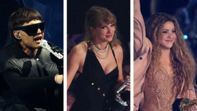 Taylor Swift disfrutó de las presentaciones de Shakira y Peso Pluma en los MTV