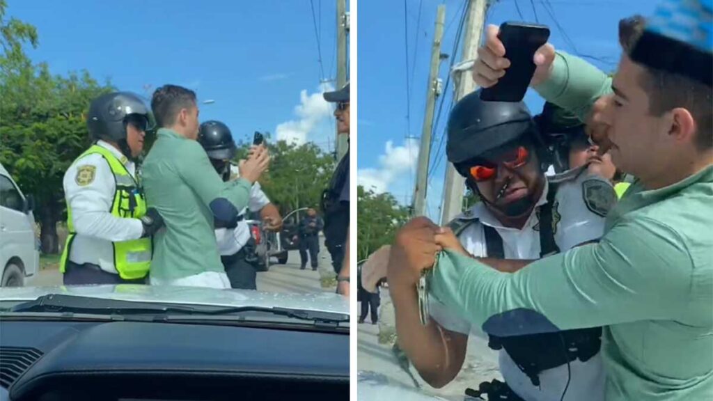tiktoker agresión policías Cancún