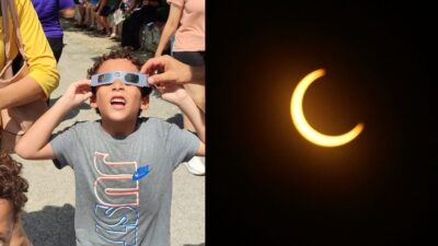 Así se vivió el eclipse solar en la zona arqueológica de Chel Hó en Mérida