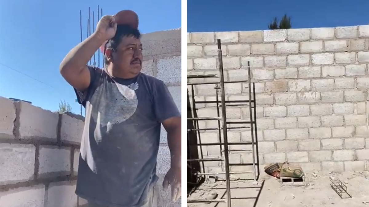 “¿Y la puerta?”: albañiles de Zacatecas se olvidan de construir una entrada y video se vuelve viral