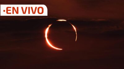 Eclipse solar 2023: sigue en vivo cómo se forma el "anillo de fuego"