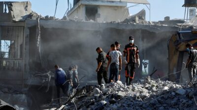 Vivienda bombardeada en la Franja de Gaza