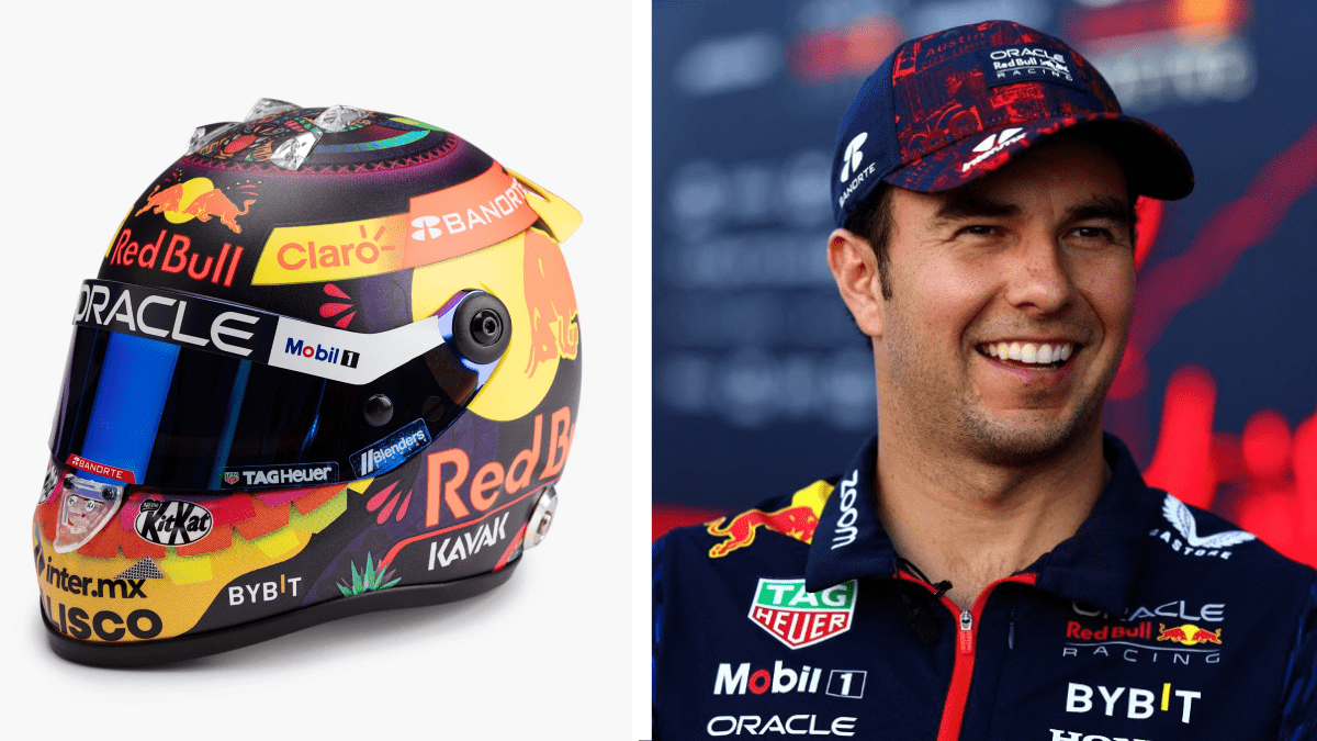 Así es el casco que Checo Pérez usará en el GP de México 2023… ¡en honor al Día de Muertos!