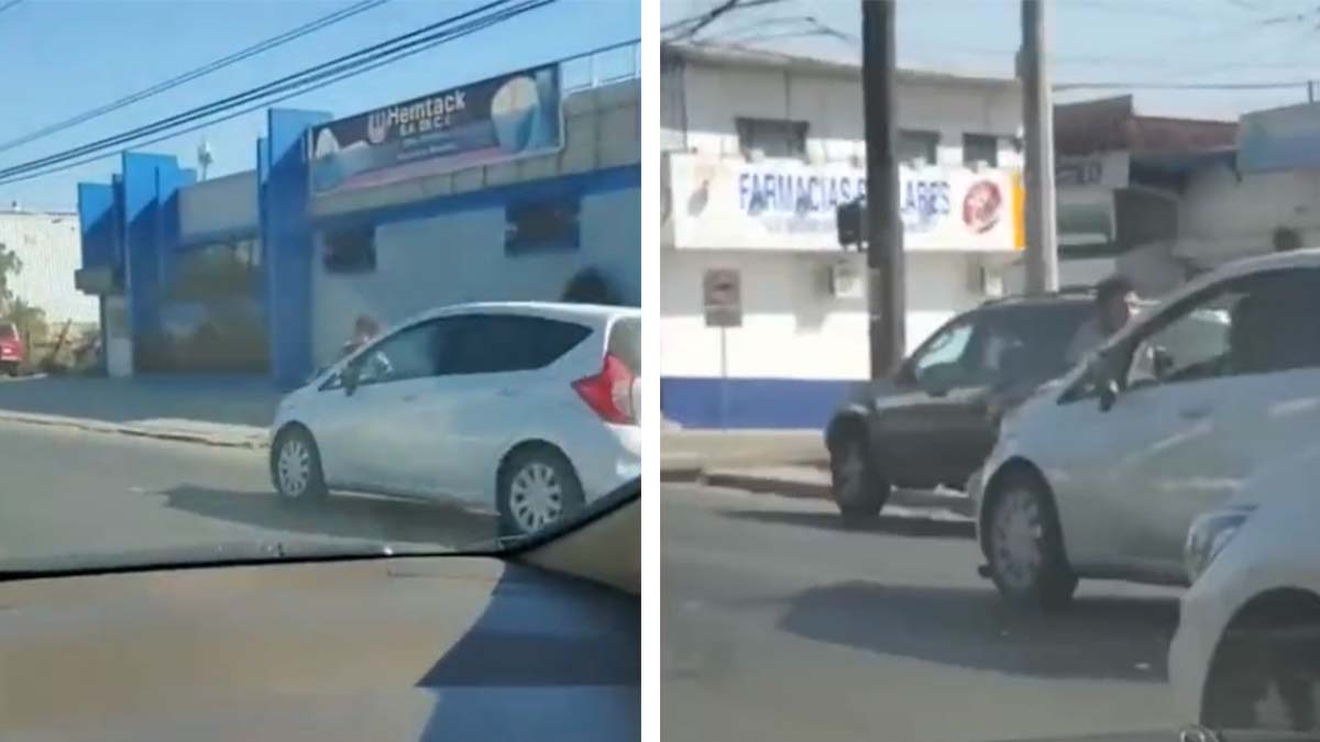 ¡Peligro al volante! Conductor se lleva a hombre en el cofre de su auto, en Tijuana