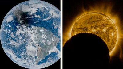 ¿Así se vio el eclipse solar 2023 desde el espacio exterior?