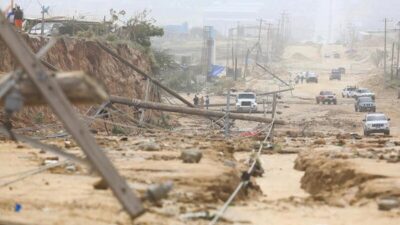 Daños e inundaciones por Norma en BCS. Foto: Reuters