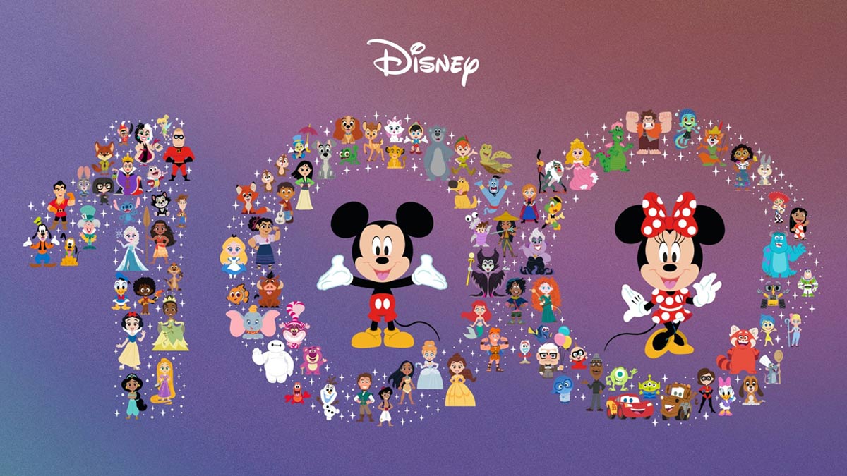 Disney celebra sus 100 años con un cortometraje que reúne a sus personajes
