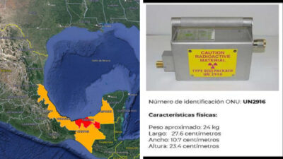 Alerta en Tabasco, Chiapas, Veracruz y Campeche por robo de fuente radiactiva