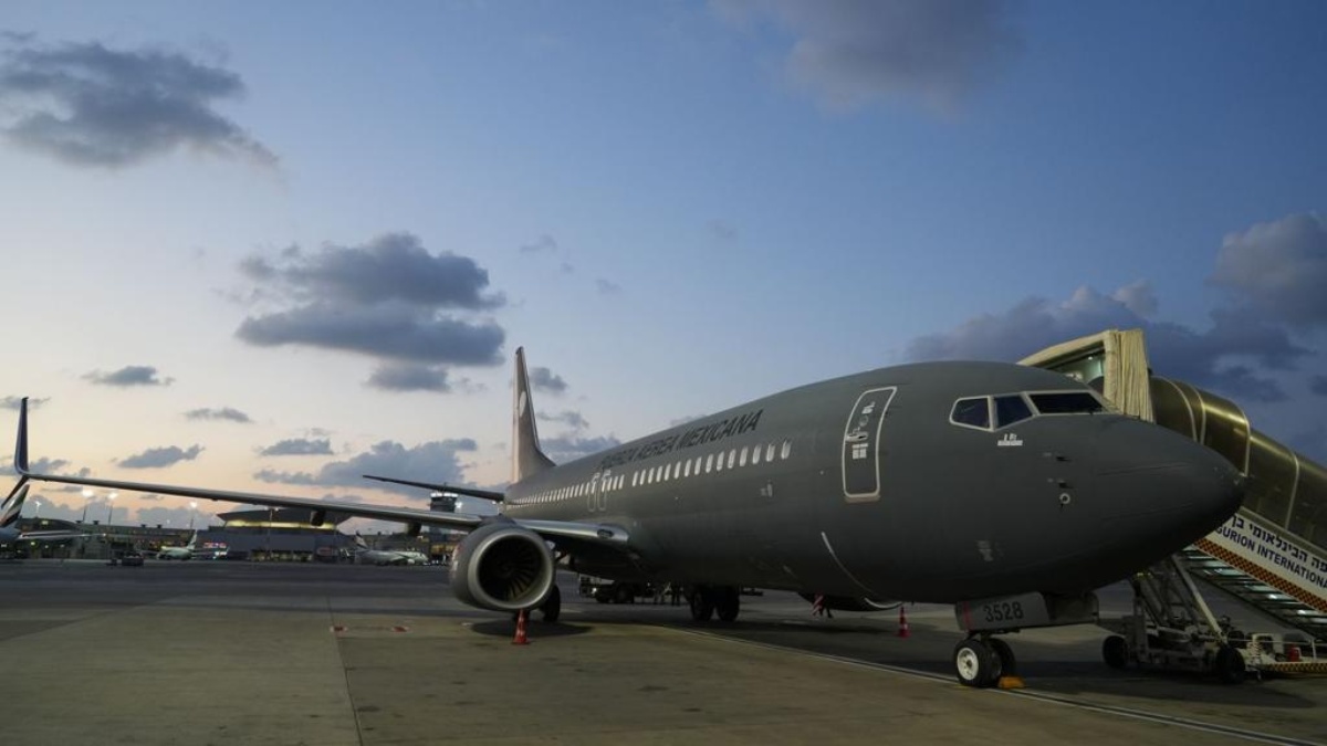 Primer vuelo de la Fuerza Aérea ya viene de Israel a México con 140 connacionales