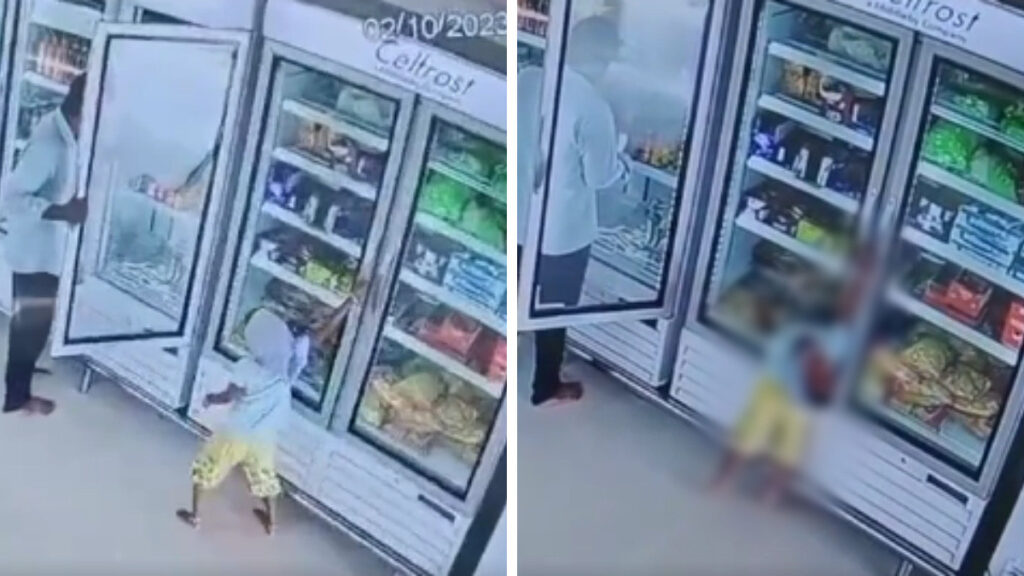 Niña de 4 años se electrocuta al abrir refrigerador en supermercado con los pies descalzos