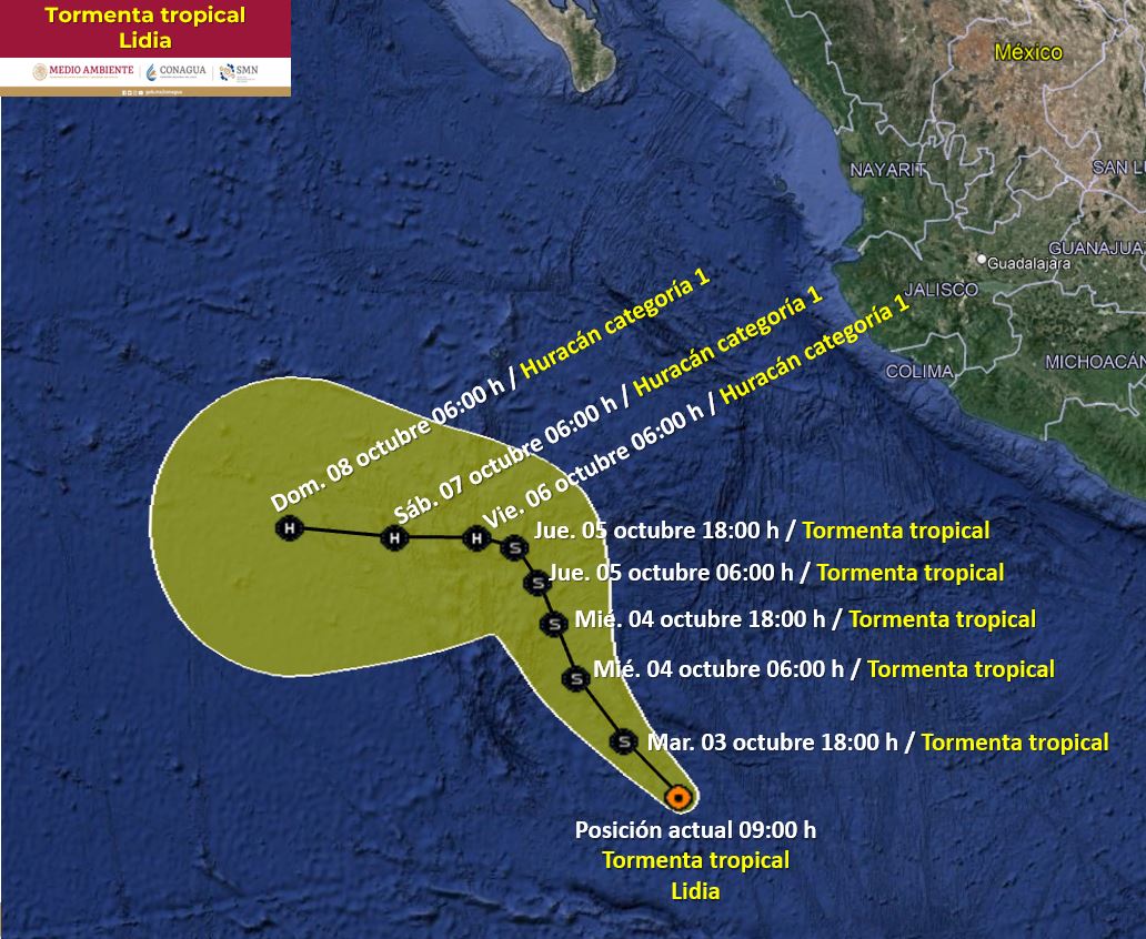 Se forma la tormenta tropical Lidia en Michoacán y Colima UnoTV
