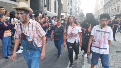 Increíble despliegue de creatividad y terror en la Marcha Zombie 2023 de la CDMX