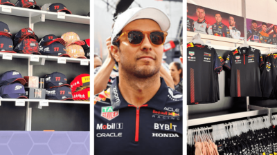 ¿Quieres comprar mercancía oficial de Checo Pérez en el GP de México? Esto cuestan las gorras, playeras y chamarras de Red Bull en la Tienda Oficial de F1 en el Autódromo Hermános Rodríguez.