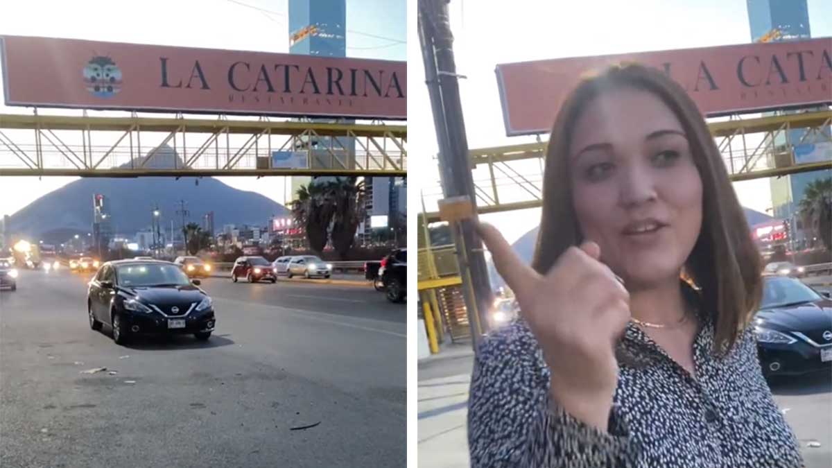 ¡Le valió! Mujer en Monterrey deja su coche a mitad de la calle y dice que está bien estacionado