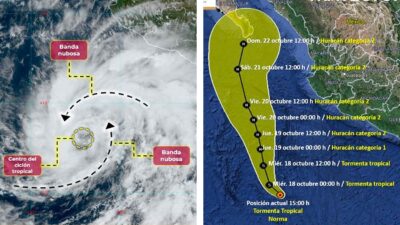 Tormenta tropical Norma se forma en el Pacífico; esperan lluvias