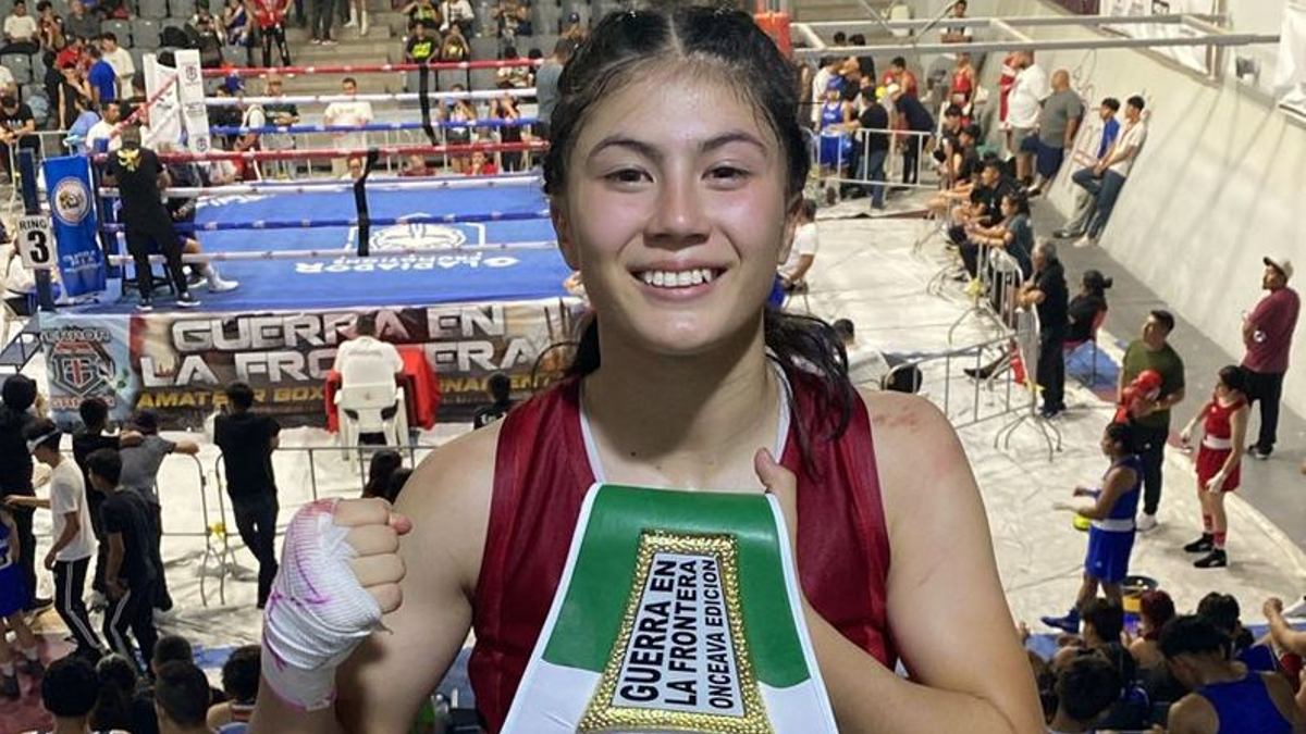 ¡Reina del ring! Odaliz Alexandra Corzo Álamo, alumna del Cecyte Sonora, gana su quinto título en el torneo binacional de box