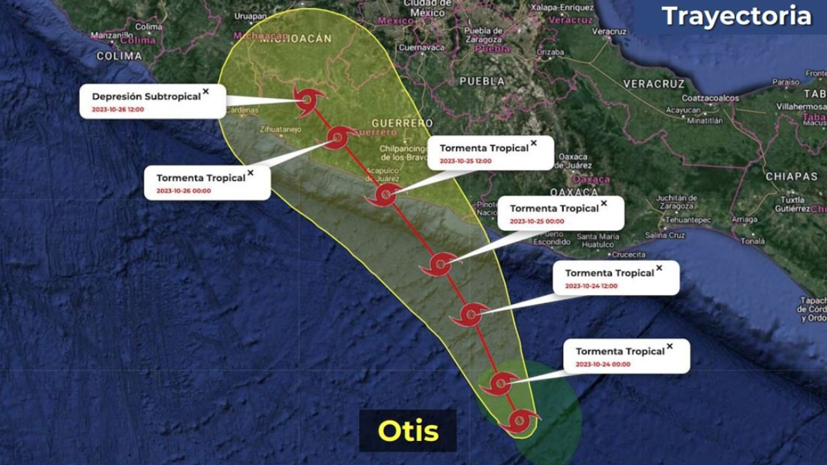 Otis evolucionaría a huracán: ¿cuándo, dónde impacta y qué estados afecta?