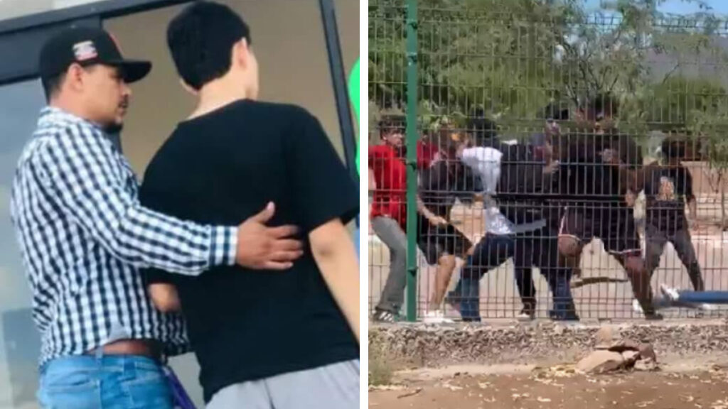El adolescente está involucrado en una pelea en un CBTIS de Guaymas Sonora