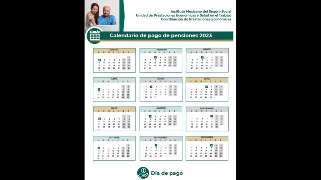 Calendario de entrega de pensiones IMSS
