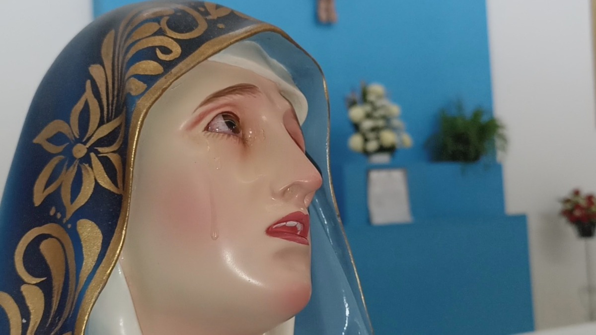 Virgen de los Dolores llora en El Chanal, Colima, reportan visitantes