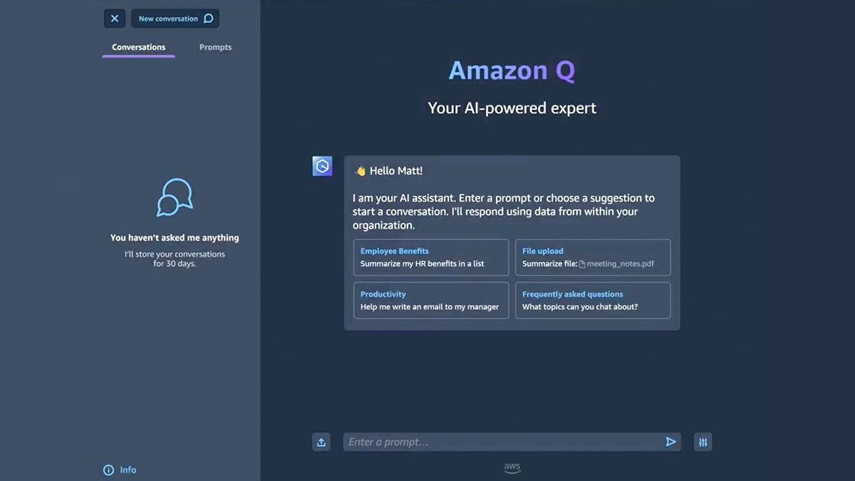 Amazon lanza chatbot de inteligencia artificial llamado “Q”