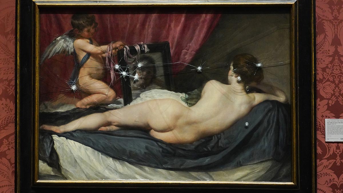“La venus del espejo”, así fue el ataque a la obra de Velázquez por ecologistas