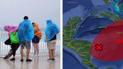 Se forma una zona de baja presión al suroeste de Quintana Roo; pronostican lluvias en otros estados
