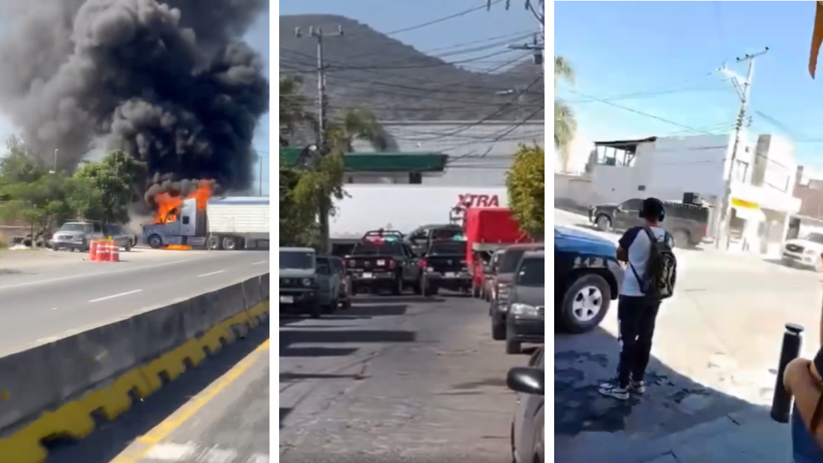 IMÁGENES: bloqueos y balaceras en Ocotlán; hubo enfrentamientos entre civiles armados y Guardia Nacional